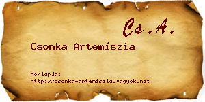 Csonka Artemíszia névjegykártya